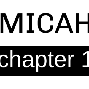 Micah - Chapter 1