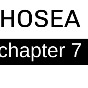 Hosea - Chapter 7