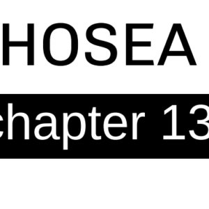 Hosea - Chapter 13