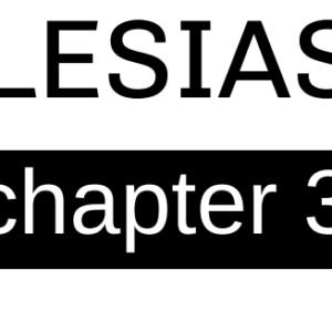 Ecclesiastes - Chapter 3