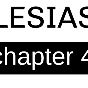 Ecclesiastes - Chapter 4