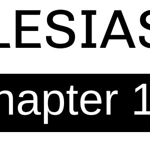 Ecclesiastes - Chapter 11