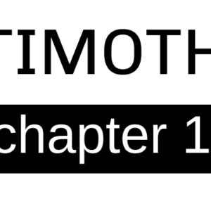 1 Timothy - Chapter 1