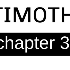 1 Timothy - Chapter 3