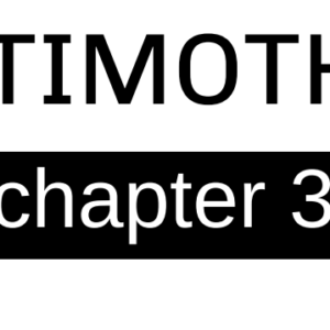 2 Timothy - Chapter 3